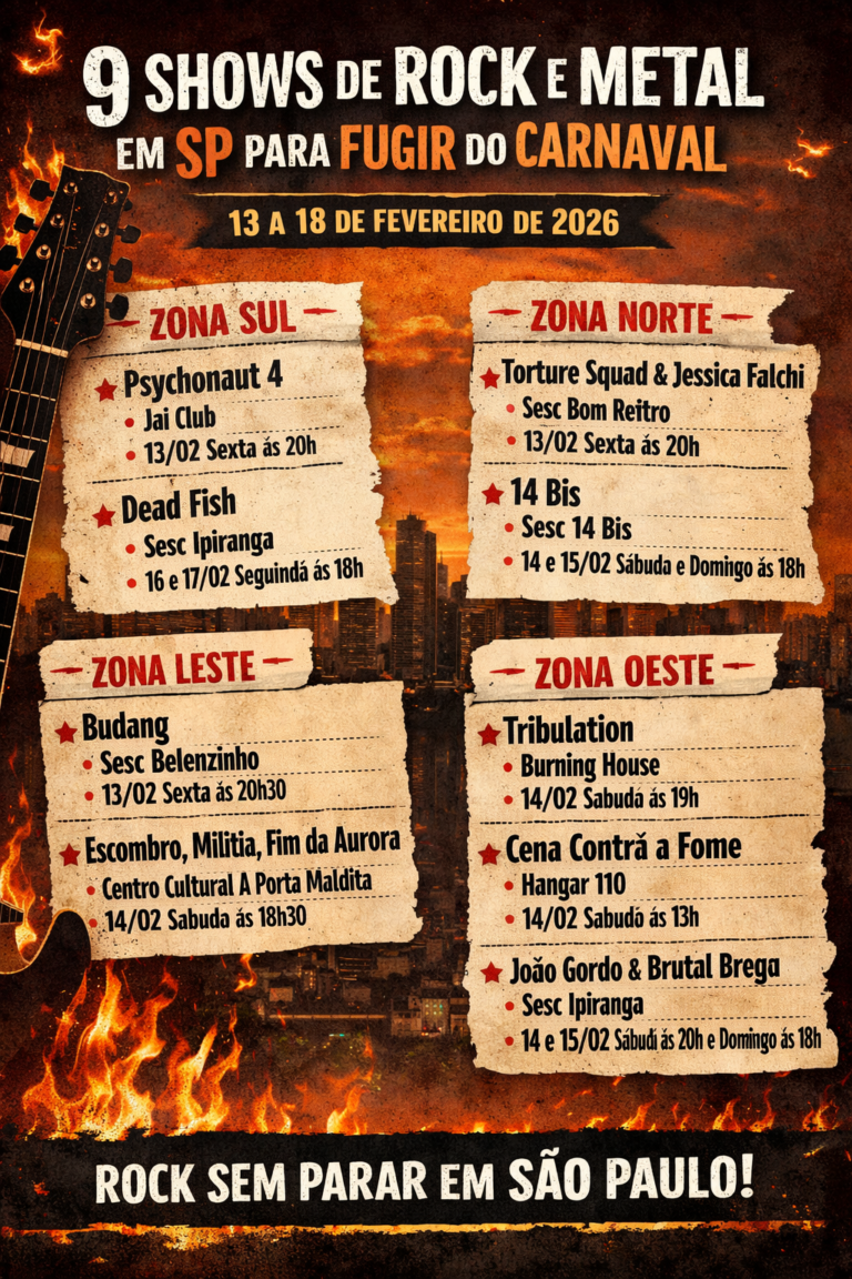 9 shows de rock e metal em São Paulo para quem quer fugir do Carnaval